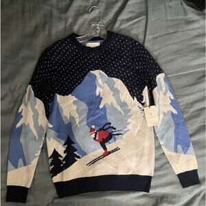 Aspen Men’s Size Small Winter Blue Skiing Sweater NWT